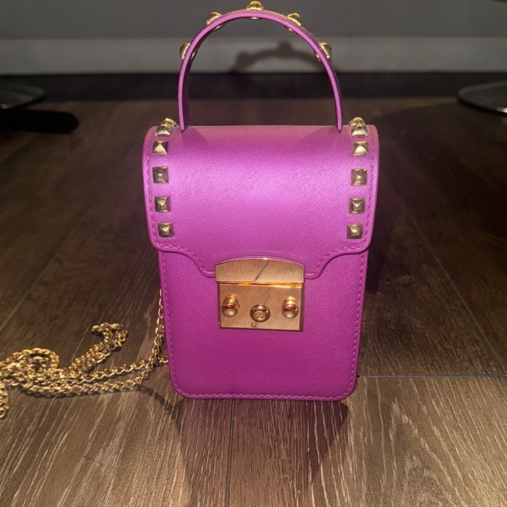 Studded Pink Crossbody Bag